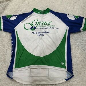 Canari white green cycling jersey size xxl